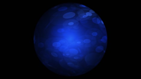 abstract blue sphere on black background