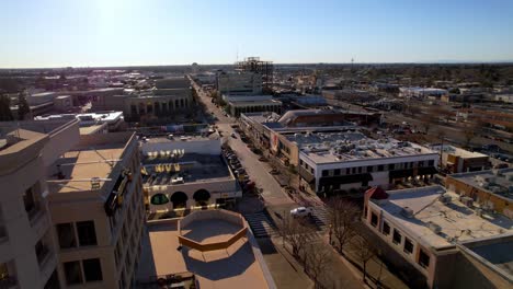 aerial pullout downtown modesto california