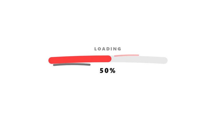 Digital indlæsningsfremdriftslinje animation