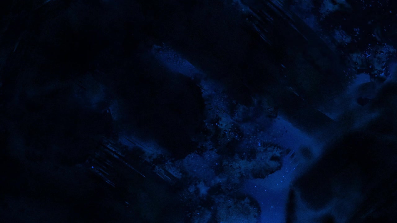 Blue Paint Brush Strokes on Black Background