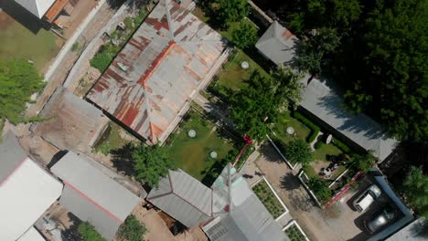 Aerial-Top-Down-View-Over-Rooftops-At-Village-In-Kalash-Valley-In-Pakistan