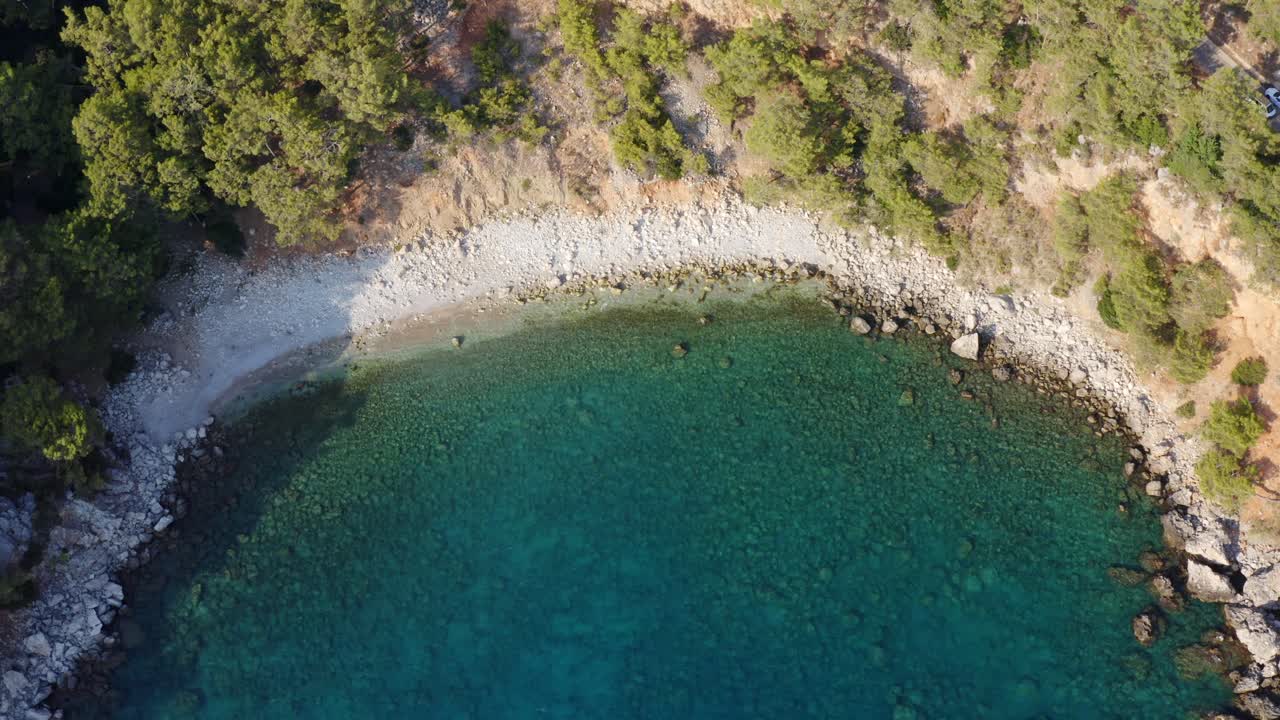Turkish lagoon with calm transparent azure blue water