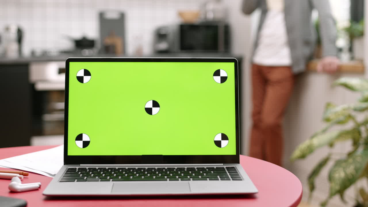 portátil con pantalla de tecla de croma