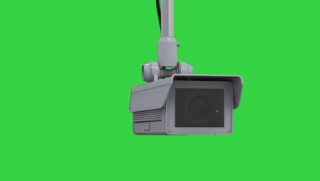 security camera on green screen