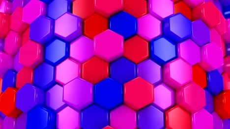 hexágonos animados de colores