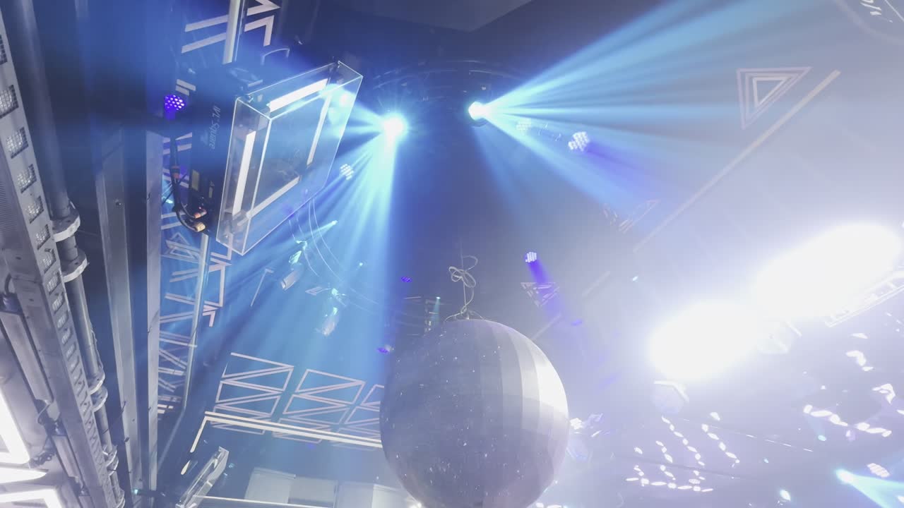 colorful night club lights, led, laser