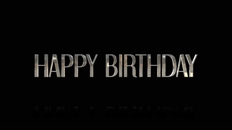 elegance style happy birthday text on black gradient