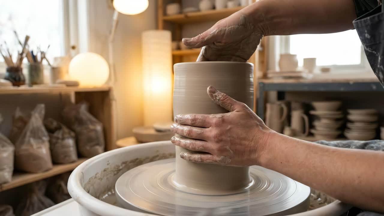 Creare ceramica su una ruota