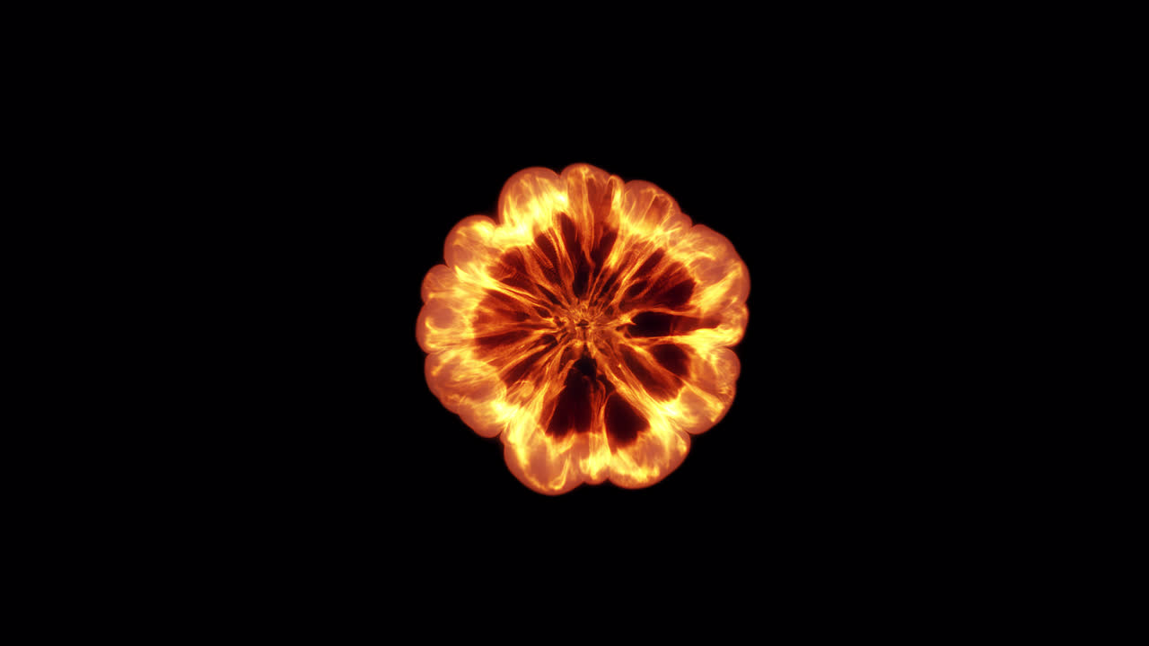 Abstract Fire Explosion and Expanding Ring of Flames