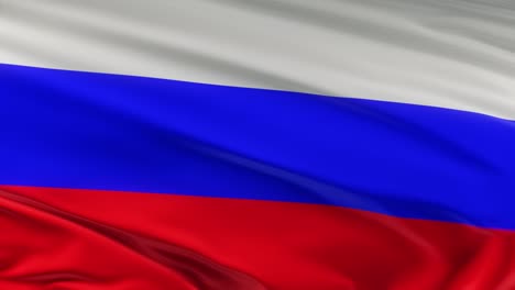russia flag waving on wind seamles loop 3d animation. 4k resolution