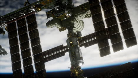 International-Space-Station-over-the-planet-earth-Elements-furnished-by-NASA