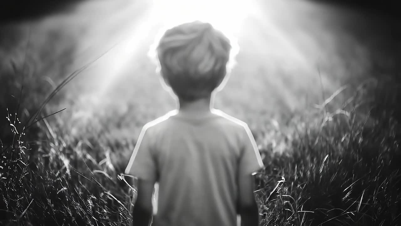 A Child Gazing Into the Light