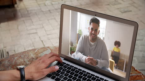 man having a video chat