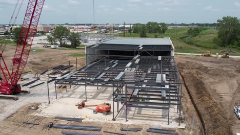 Drone-footage-of-a-construction-site-in-Ankeny-Iowa