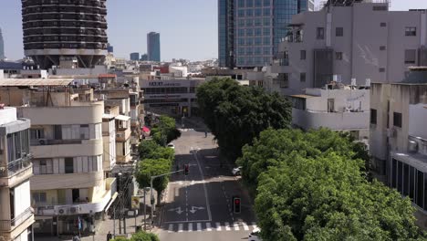 city street view with pedestrians