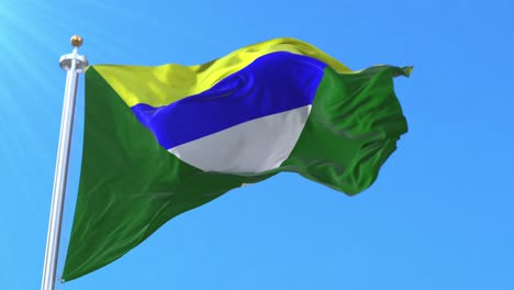 boaco department flag, nicaragua. loop