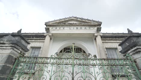 barbados free library established with gate close