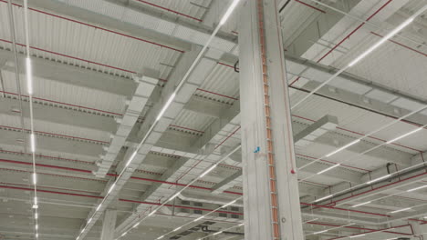 industrial building ceiling with infrastructure