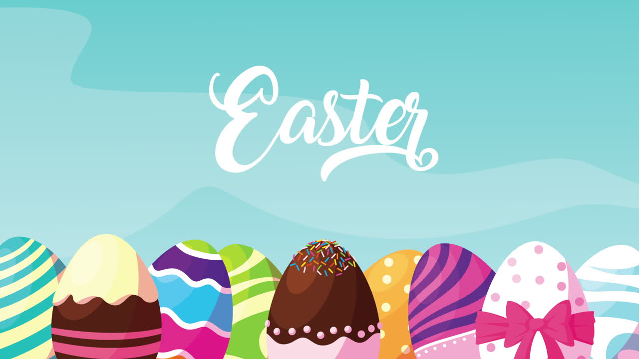 lettere di buona pasqua con uova dipinte