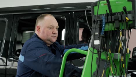 mechanic working on a vehicle