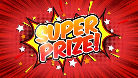 super prize - comic style text