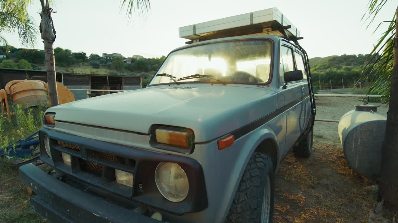 An Old Car in a Farmyard in Calabria
