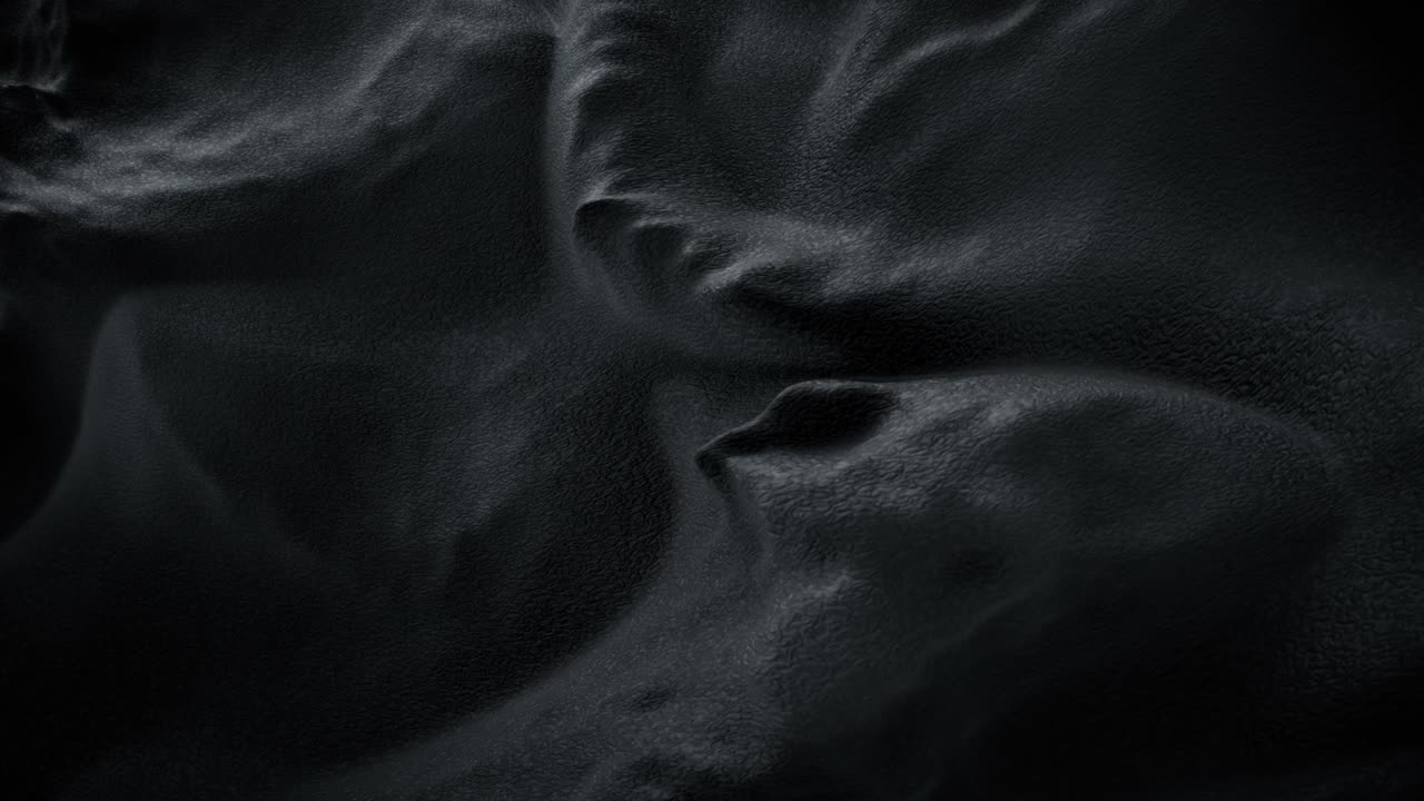Sfondo organico nero, animazione 3D renderizzata in loop continuo