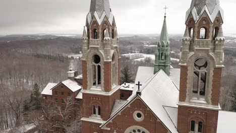 Cinematic-Aerial-View-of-Historic-Holy-Hill