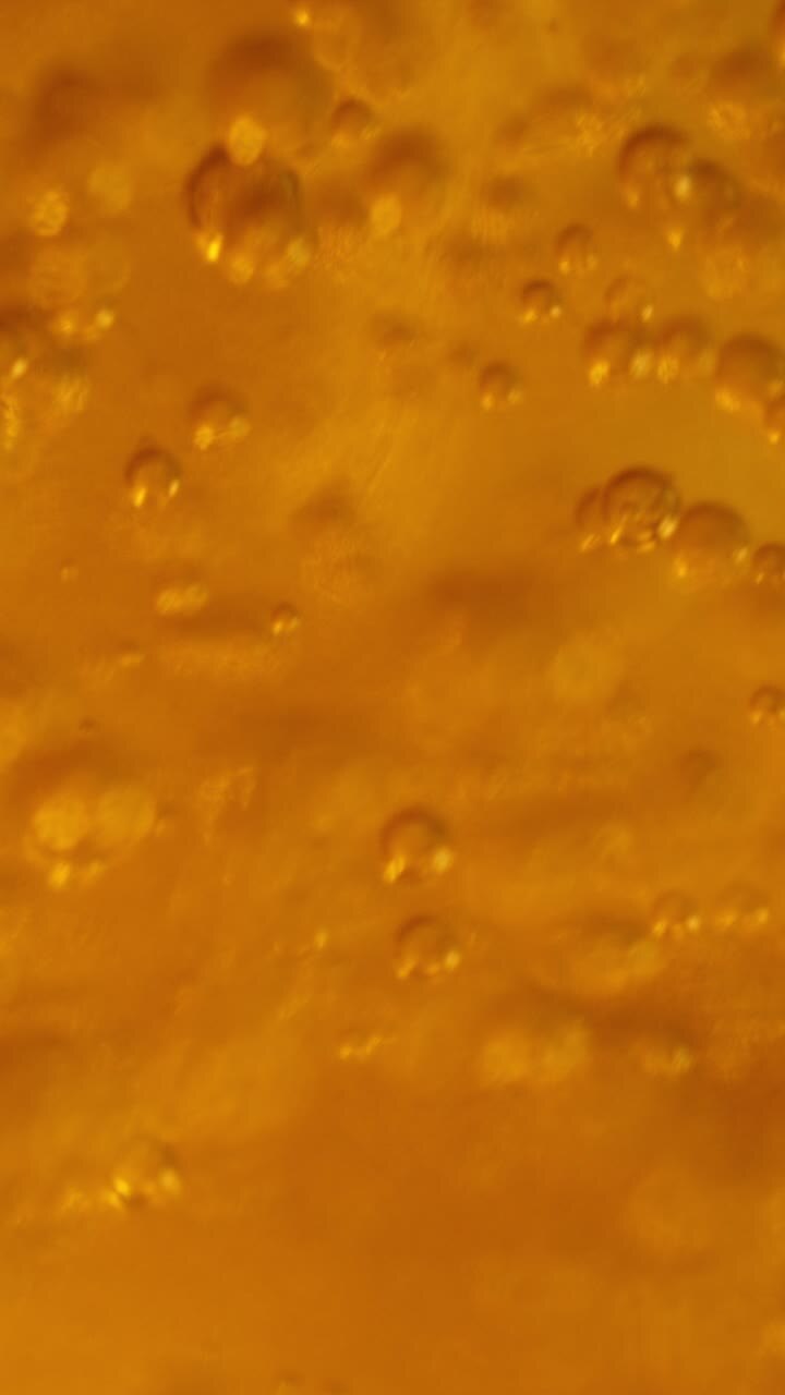 Amber Liquid with Bubbles