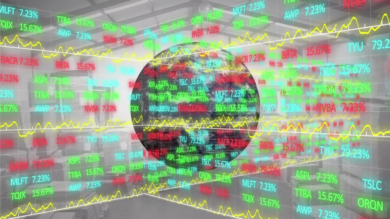 이글로브로 금융 데이터 처리의 애니메이션