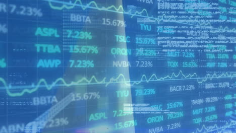 animación de codificación binaria y procesamiento de datos sobre la turbina eólica