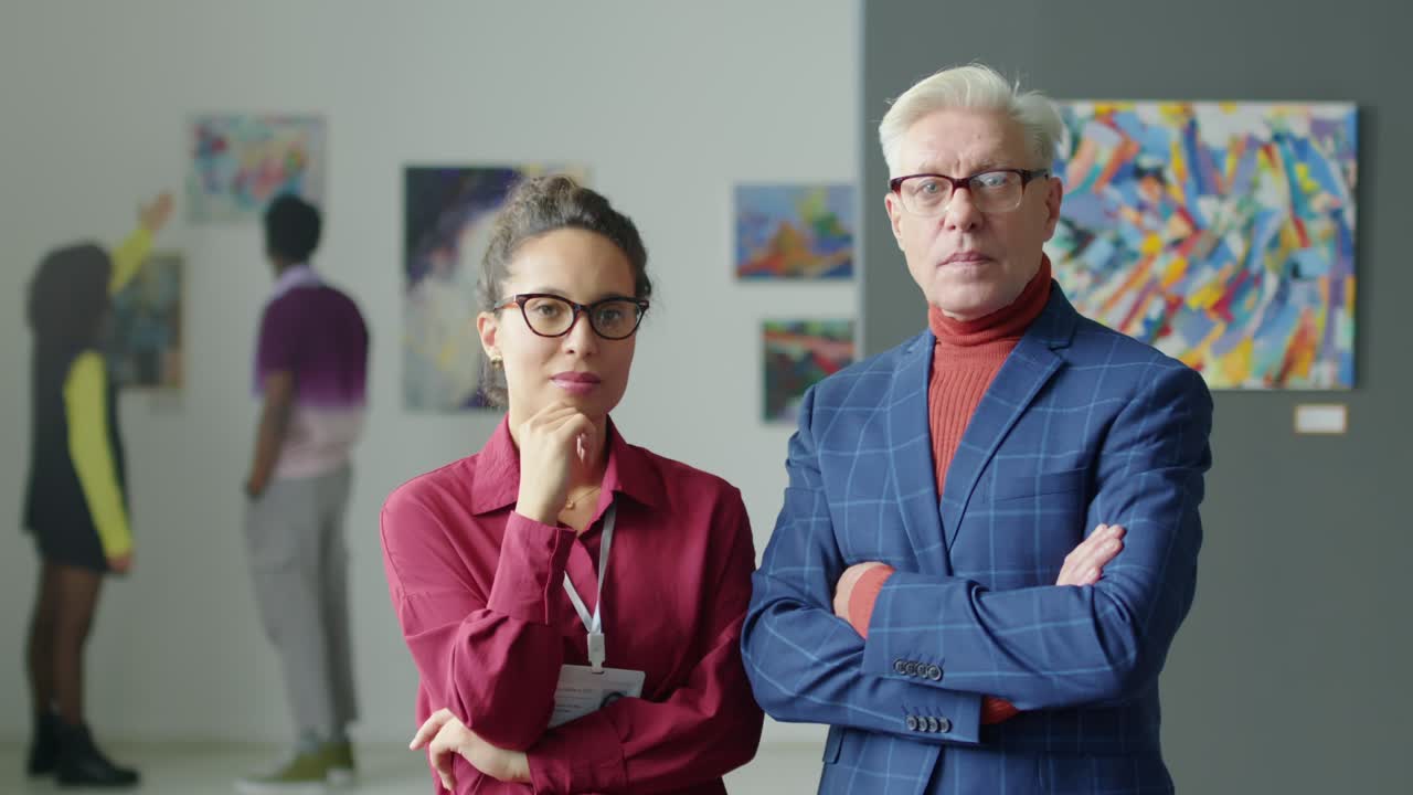 Portrait of Artist and Gallery Curator