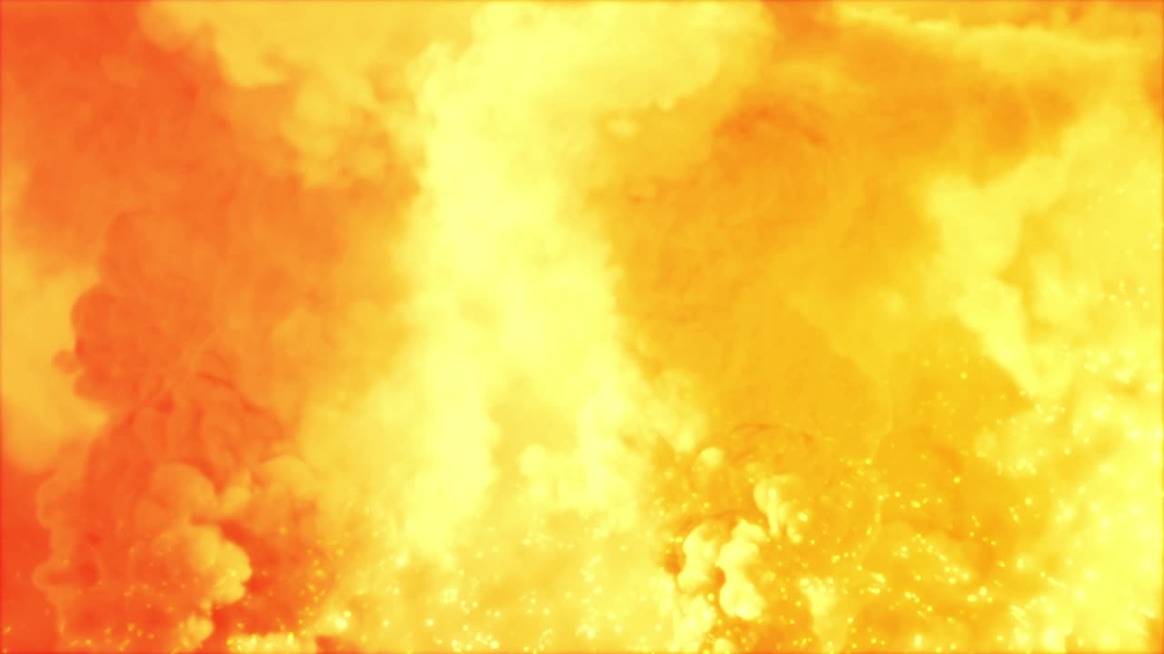 telón de fondo naranja brillante con fuego y chispas voladoras