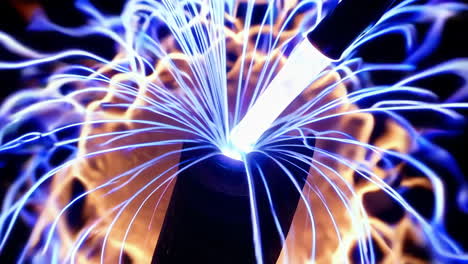 close-up of welding sparks and arc light
