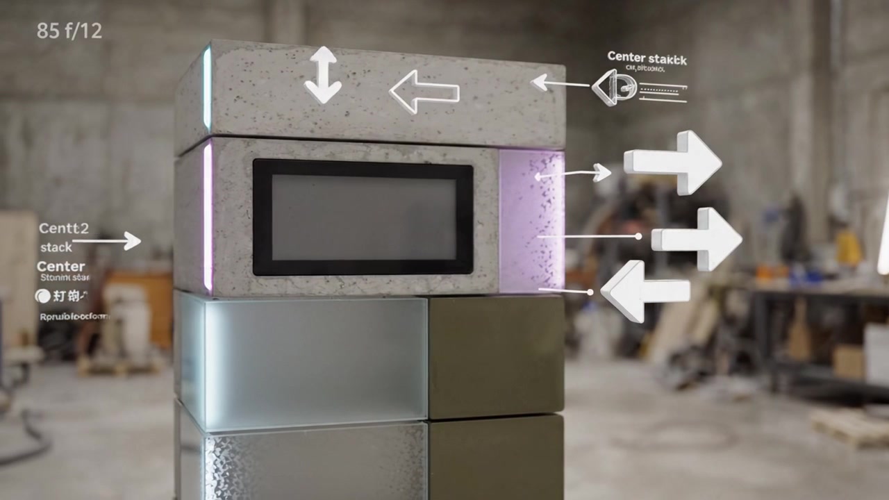 Innovative Modular Design: A Multi-Functional Stackable Unit Showcasing Modern Aesthetics and Versatile Applications in Contemporary Workspaces or Living Environments
