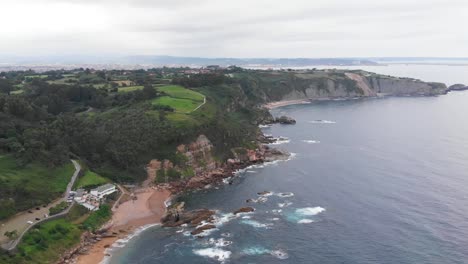 Drone-flight-over-a-beautiful-scenic-coastline