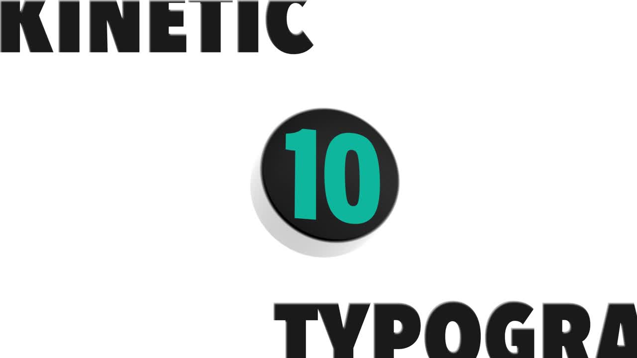 Intro di testo in tipografia cinetica