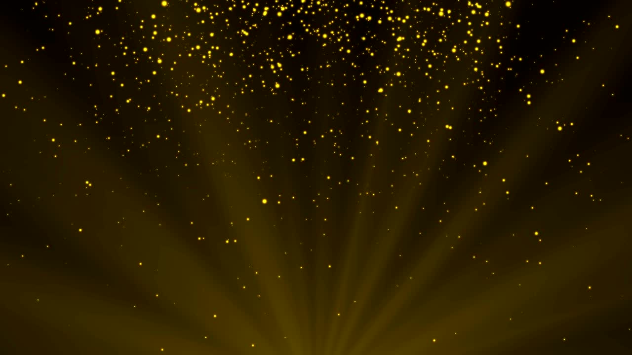 4k 황금 또는 노란색 먼지 입자, 플레어 라이트, 원활한 추상적인 배경, 로고 및 텍스트를위한 복사 공간, 모션 그래픽 및 애니메이션 배경.