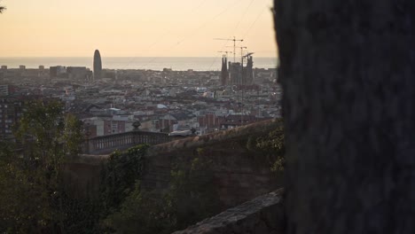 barcelona city view. view from park guell. barcelona city sightseeings