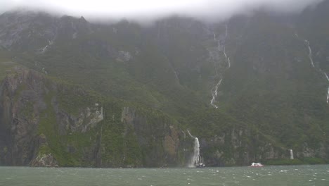 ships passing under a waterfall 2