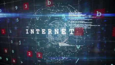 computer network concept texts against data processing