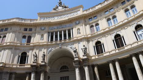 architectural details of historic building in naples