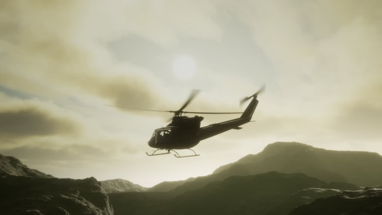 베트남에 있는 미국 군사 헬리 ⁇ 터