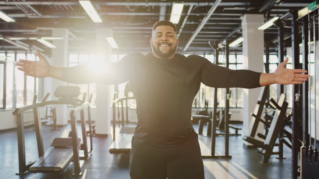 hombre en un gimnasio