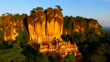 sunrise view of a majestic temple on a mountain