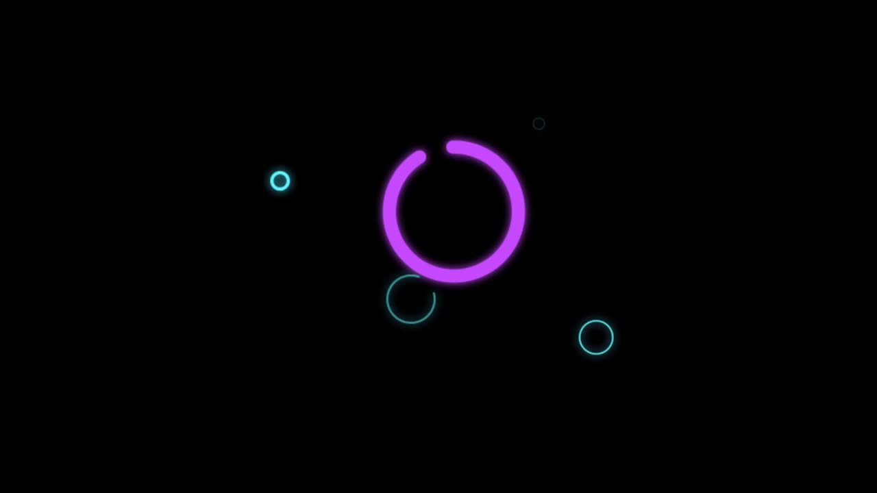 animación de forma geométrica colorida aislada sobre un fondo negro.