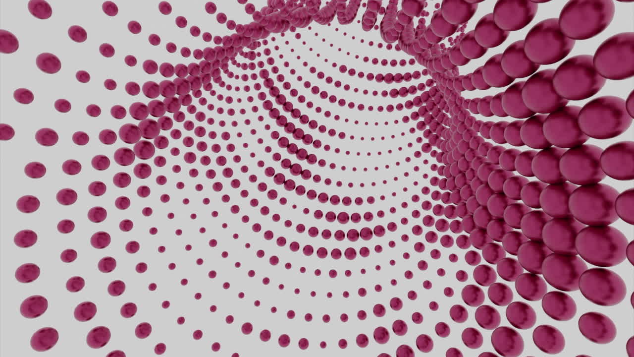 Abstract Tunnel of Pink Spheres