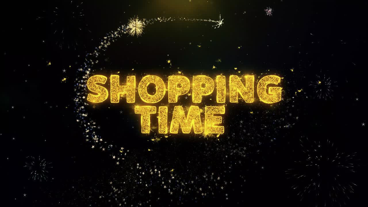 Shopping Time Fireworks Graphic