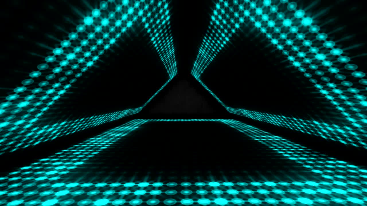 4k Glowing Stage blue Neon Lights - Loopable stock video