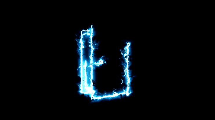 Sign of the portal, silhouette in the glowing energy aura. Two color solutions